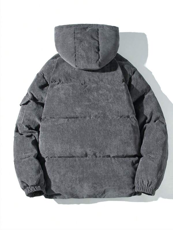 Hugo Men’s Puffer Jacket – Quilted Winter Coat with Hood