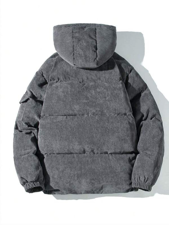 Hugo Men’s Puffer Jacket – Quilted Winter Coat with Hood