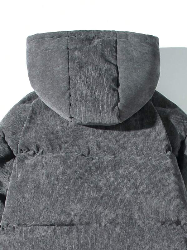 Hugo Men’s Puffer Jacket – Quilted Winter Coat with Hood