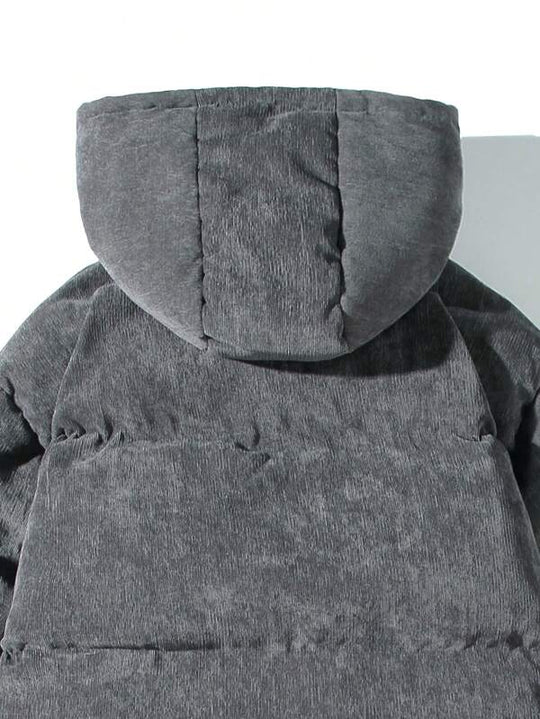 Hugo Men’s Puffer Jacket – Quilted Winter Coat with Hood