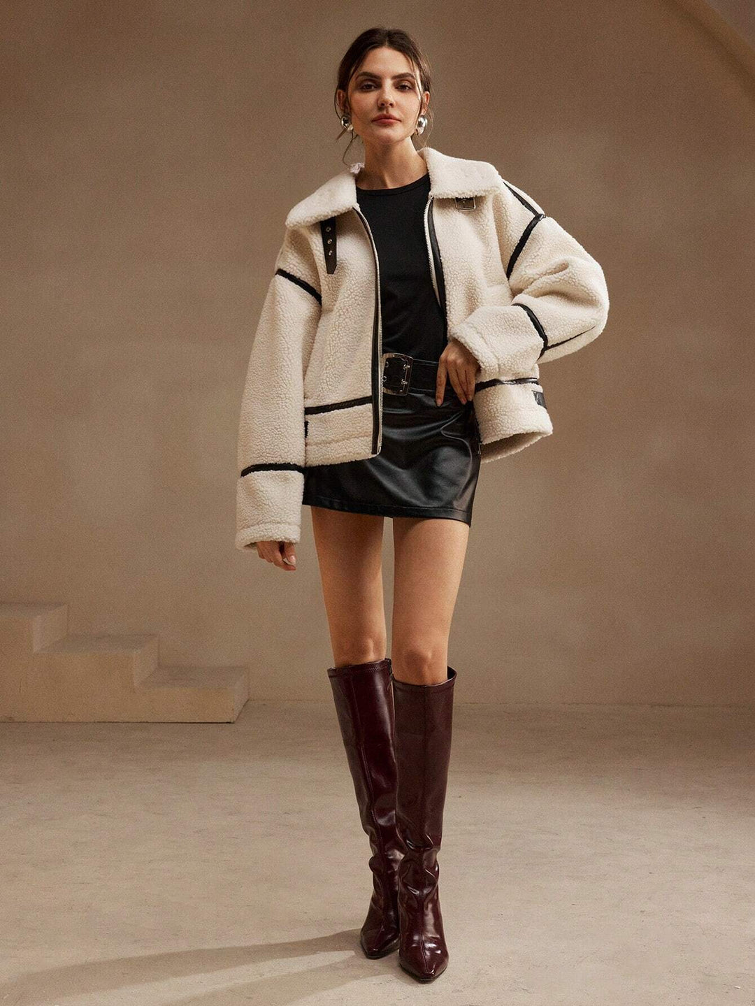 Mara - Dames Oversized Sherpa Jas