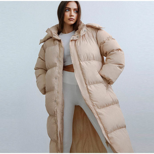 Maya Women’s Long Puffer Coat – Full Length Winter Parka