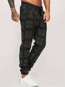 Williams Men’s Checked Jogger Pants – Slim Fit Trousers
