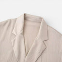 Women’s Blazer and Trousers Set Wrinkle Texture Lightweight Suit