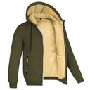Caleb Herren Fleecejacke – Winter-Zip-Hoodie mit Sherpa-Futter