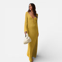 Women’s Knit Maxi Dress Hollow Out Breathable Beach Cover Up