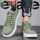 Elliot Men’s Casual Sneakers – Low Top Green Trainers