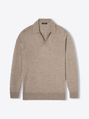 Barclay & Bloom - Herren Langarm-Poloshirt mit V-Ausschnitt