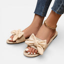 Women’s Comfortable Bow Slide Sandals Soft Footbed Summer Flats