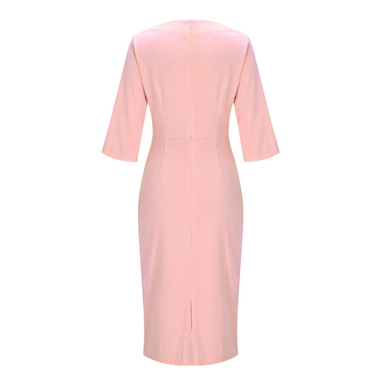 Barclay & Bloom | Women’s Midi Pencil Dress – Office Dress with Pearl Detail