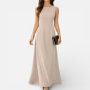 Women’s Maxi Dress Stretch Fabric Classic Sleeveless Long Fit