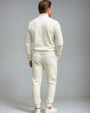 Simon Herren Trainingsanzug – Sweatshirt mit Viertel-Reißverschluss und Jogginghose Set