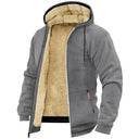 Caleb Herren Fleecejacke – Winter-Zip-Hoodie mit Sherpa-Futter