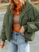 Lina Damen Steppjacke – Kurzer Reißverschluss vorne Wintermantel