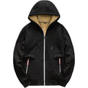 Caleb Herren Fleecejacke – Winter-Zip-Hoodie mit Sherpa-Futter