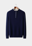 Barclay & Bloom | Herren Merinowolle Henley Strickpullover