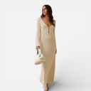 Women’s Knit Maxi Dress Hollow Out Breathable Beach Cover Up