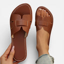 Women’s Minimalist Flat Slide Sandals Non-Slip Sole