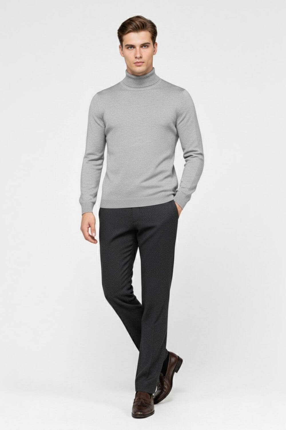 Barclay & Bloom | Herren Rollkragenpullover – Feiner Strick Wollmischung Pullover