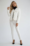 Barclay & Bloom | Damen Steppjacke ohne Kragen mit Knopfverschluss