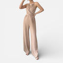 Women’s High Waist Jumpsuit Elegant Sleeveless Full Length