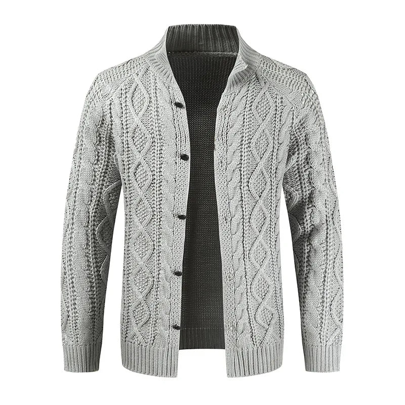 Miles Men’s Cardigan – Chunky Knit Button-Up Sweater