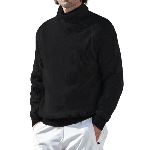 Harrison Men’s Sweater – Ribbed Turtleneck Knit Pullover