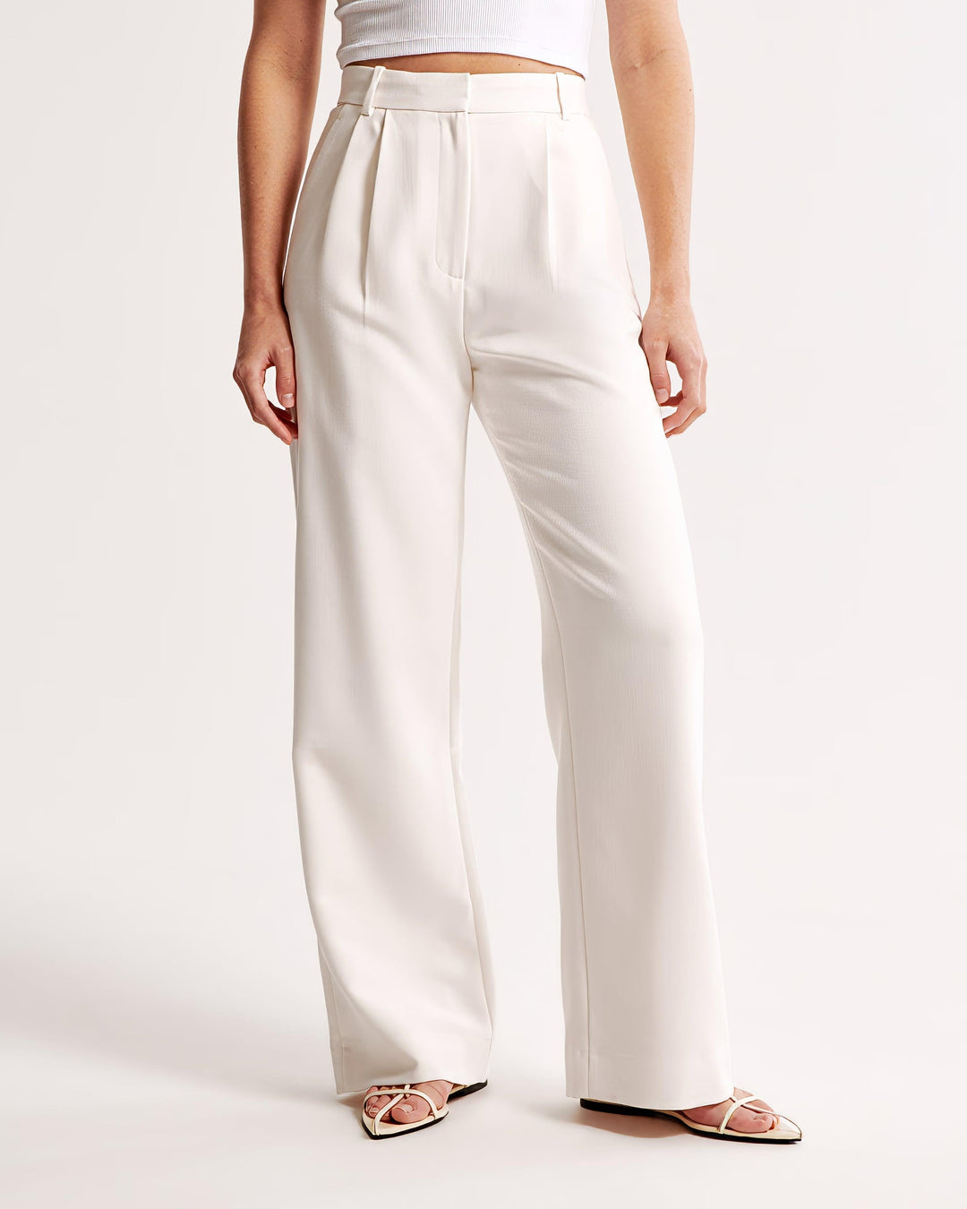 Claudine – Pleated High Waist Trousers with Tailored Fit