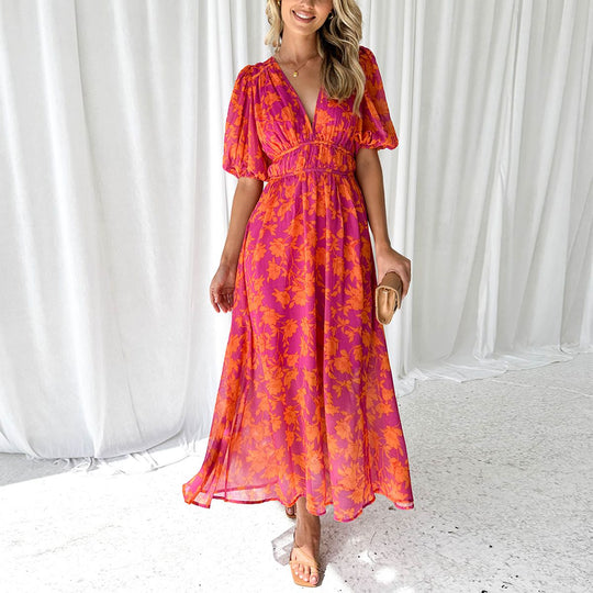 Kaya – Women’s V-Neck Maxi Dress