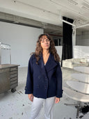 Camille – Damen Doppelreihiger Wollmischmantel