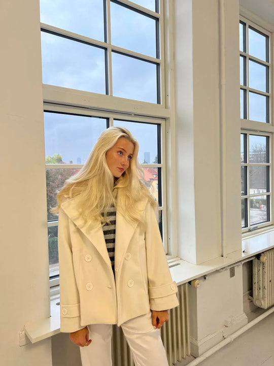 Camille – Women’s double-breasted wool blend coat