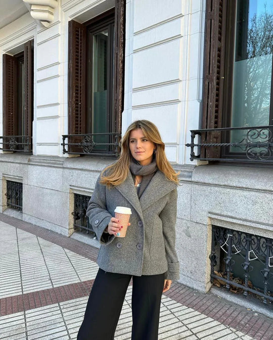 Camille – Women’s double-breasted wool blend coat