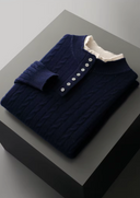 Barclay & Bloom | Herren Merinowolle Henley Strickpullover