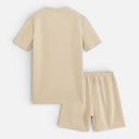 Men’s Summer Waffle Knit Set Lightweight T-Shirt and Shorts Outfit