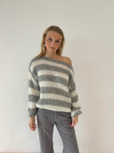 Lena | Damen gestreifter Strickpullover