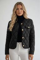 Barclay & Bloom | Damen Steppjacke ohne Kragen mit Knopfverschluss