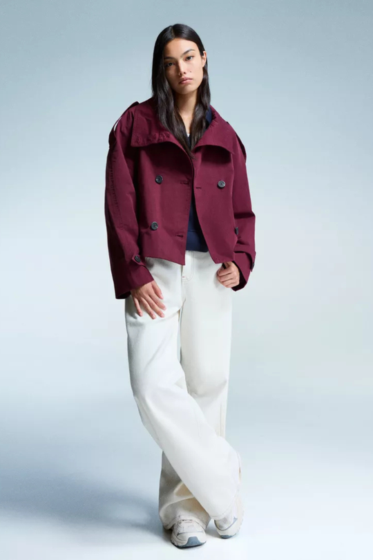 Barclay & Bloom | Women’s Trench Coat – Short Belted Double-Breasted Jacket