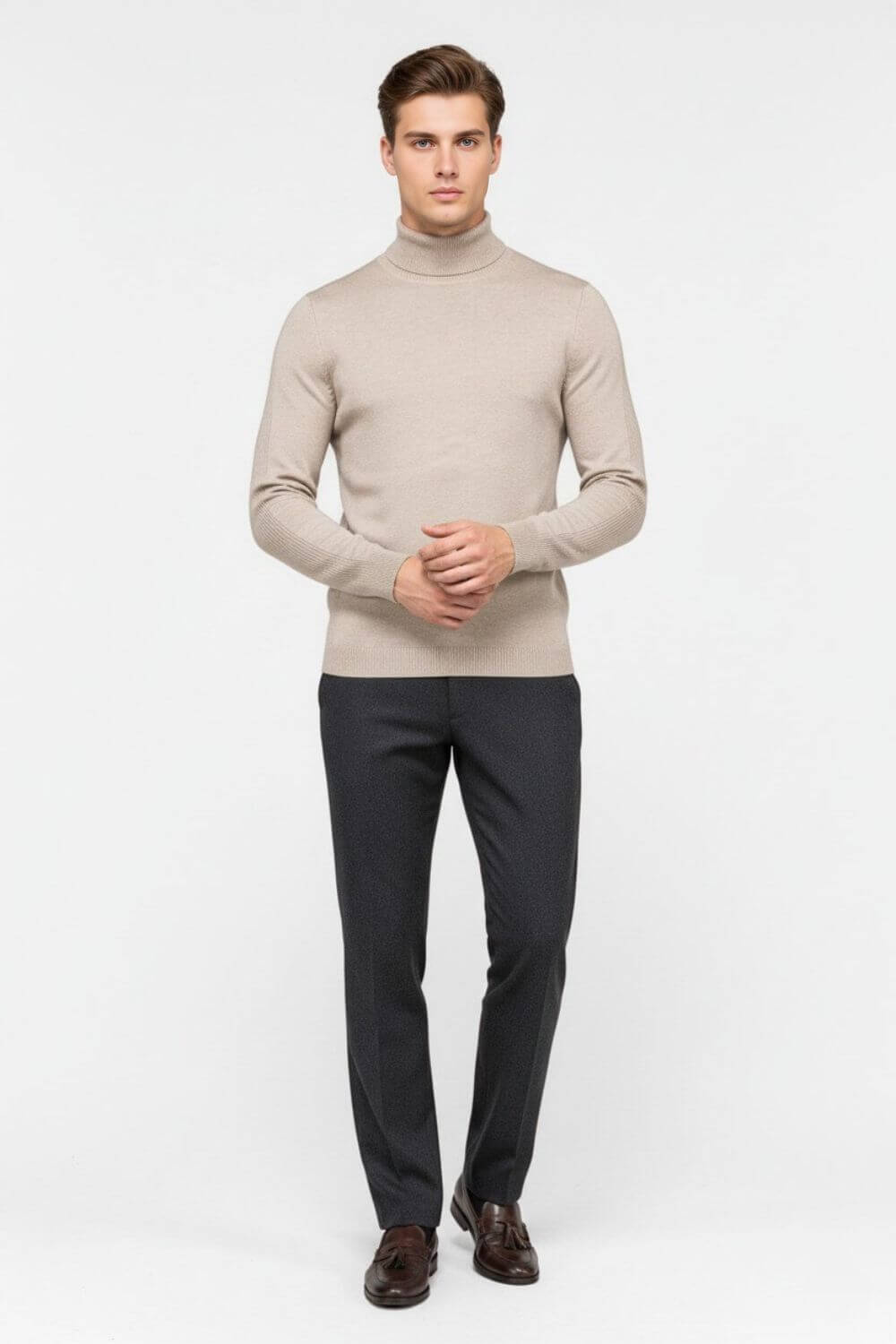 Barclay & Bloom | Herren Rollkragenpullover – Feiner Strick Wollmischung Pullover
