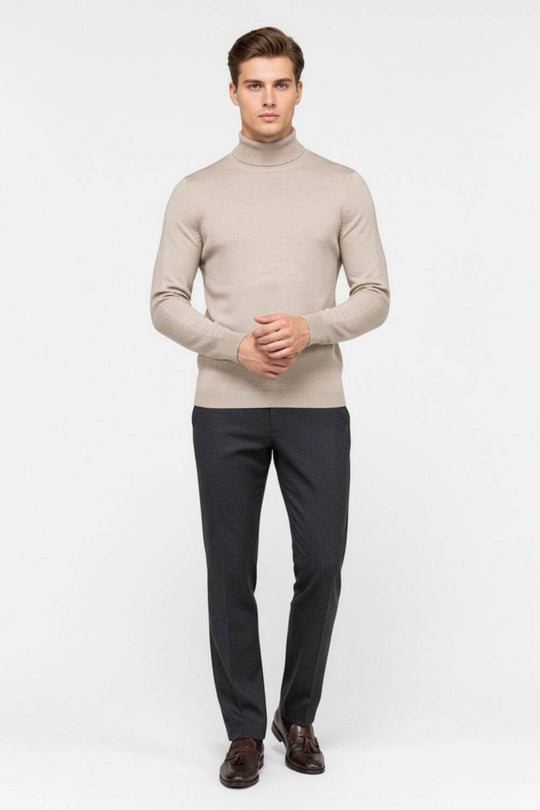 Barclay & Bloom | Herren Rollkragenpullover – Feiner Strick Wollmischung Pullover