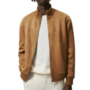 Adrian Men’s Bomber Jacket – Suede Look Zip-Up