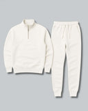 Simon Herren Trainingsanzug – Sweatshirt mit Viertel-Reißverschluss und Jogginghose Set