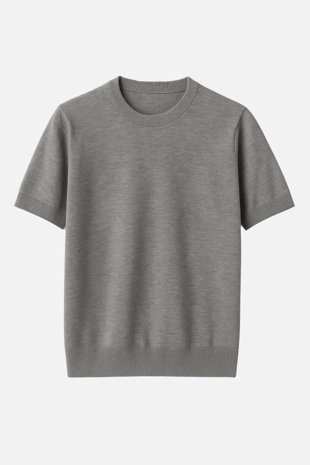 Nathan Men’s Knitted T-Shirt – Short Sleeve Cotton Blend Summer Top