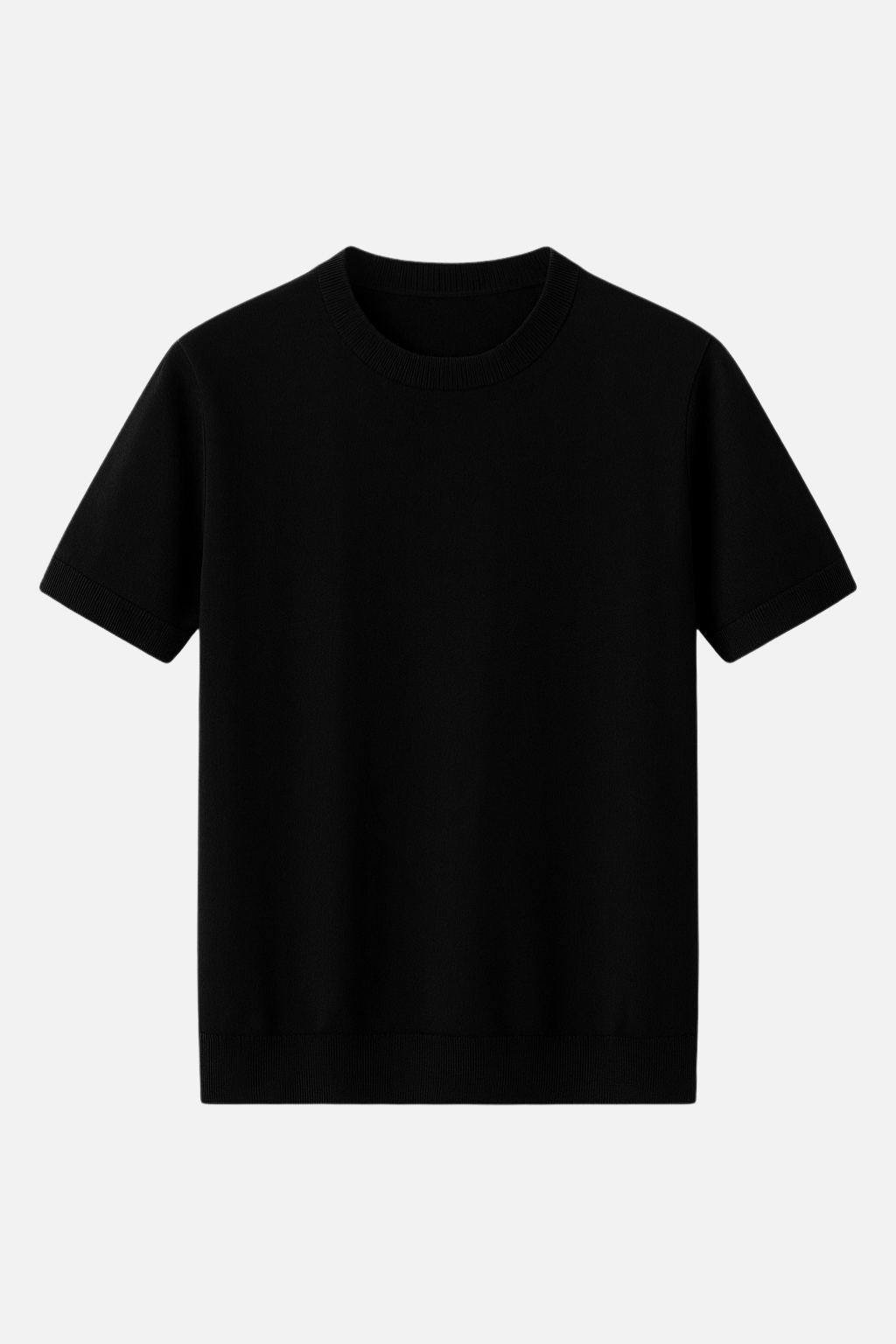 Nathan Men’s Knitted T-Shirt – Short Sleeve Cotton Blend Summer Top