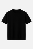 Nathan Men’s Knitted T-Shirt – Short Sleeve Cotton Blend Summer Top