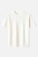 Nathan Men’s Knitted T-Shirt – Short Sleeve Cotton Blend Summer Top