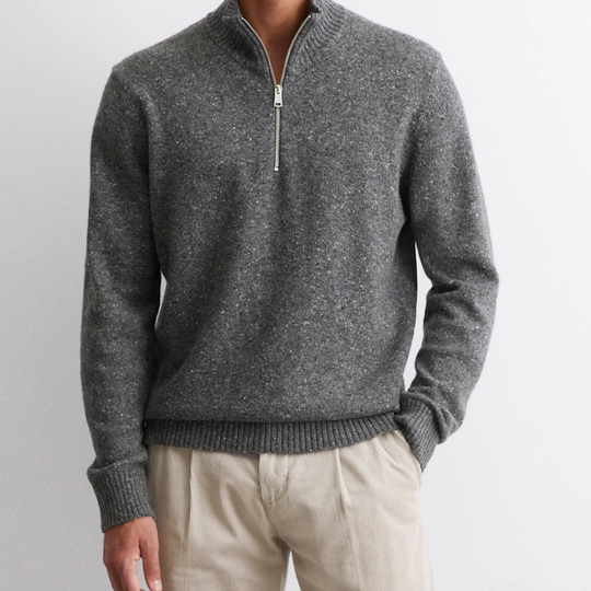 Gareth | Men's Half-Zip Knit Sweater – Classic, Comfortable & Versatile