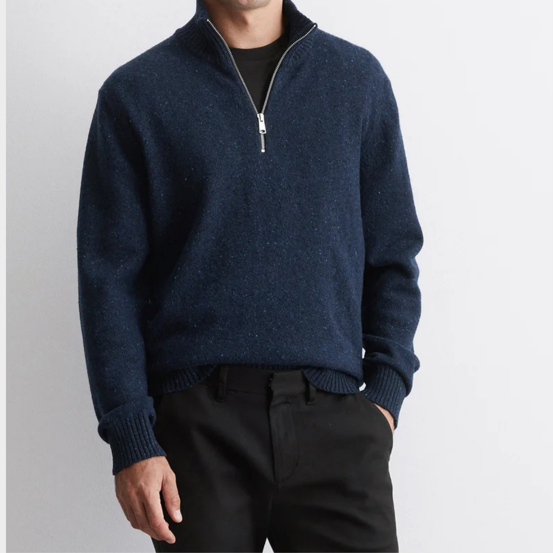 Gareth | Men's Half-Zip Knit Sweater – Classic, Comfortable & Versatile