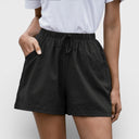 Women’s Linen Cotton Blend Shorts Lightweight Casual Loose Fit Summer