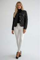 Barclay & Bloom | Damen Steppjacke ohne Kragen mit Knopfverschluss