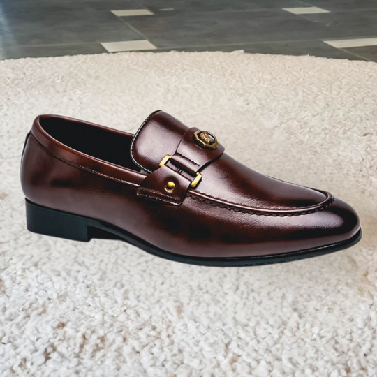 Matteo | Men's Leather Loafers with Buckle Detail